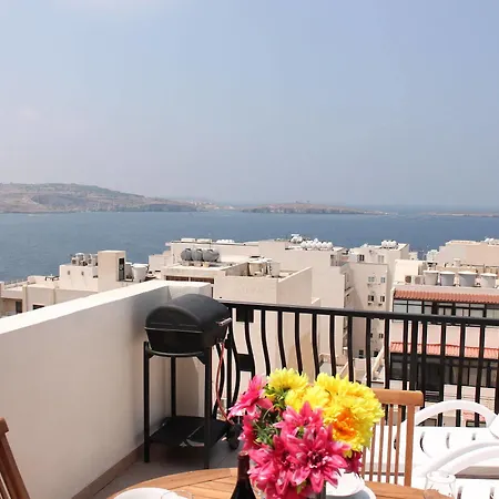 Apartment Seashells 2 Bedroom Apartment With Sunny Terrace With Stunning Panoramic Sea Views By Getaways Malta